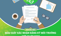 Mẫu Giấy Xác Nhận Đăng Ký Môi Trường