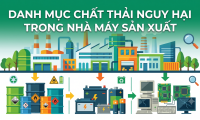 Danh mục chất thải nguy hại thường gặp trong nhà máy sản xuất