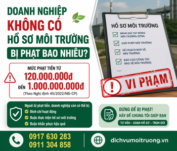 Doanh nghiệp không có hồ sơ môi trường bị phạt bao nhiêu?