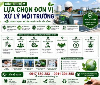 Kinh nghiệm lựa chọn đơn vị xử lý môi trường