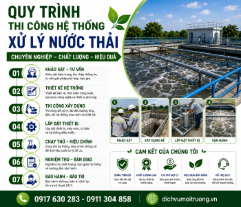 Quy trình thi công hệ thống xử lý nước thải