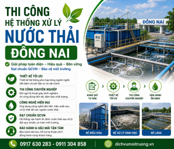 Thi công hệ thống xử lý nước thải Đồng Nai