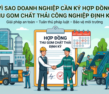 Vì sao doanh nghiệp cần ký hợp đồng thu gom chất thải công nghiệp định kỳ?
