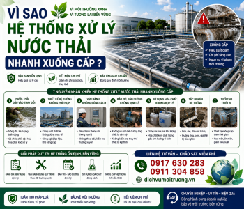 Vì Sao Hệ Thống Xử Lý Nước Thải Nhanh Xuống Cấp ?
